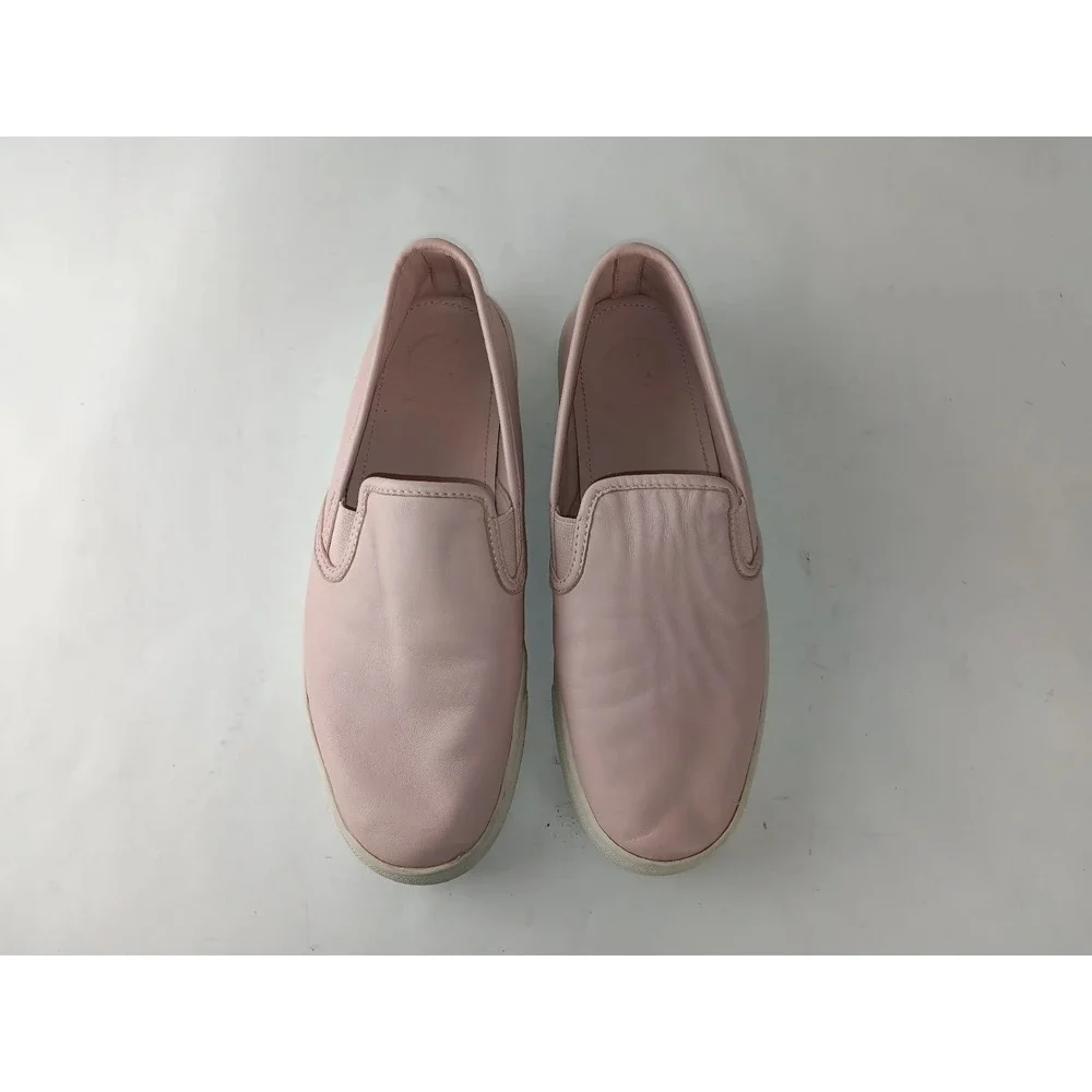 Tory Burch Women's Leather Slip-On Sneakers Pink Size 9 Casual Shoes